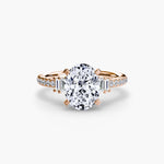 Solitaire with Pavé 4-setting-The Diamond Setter