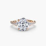 Solitaire with Pavé 4-setting-The Diamond Setter