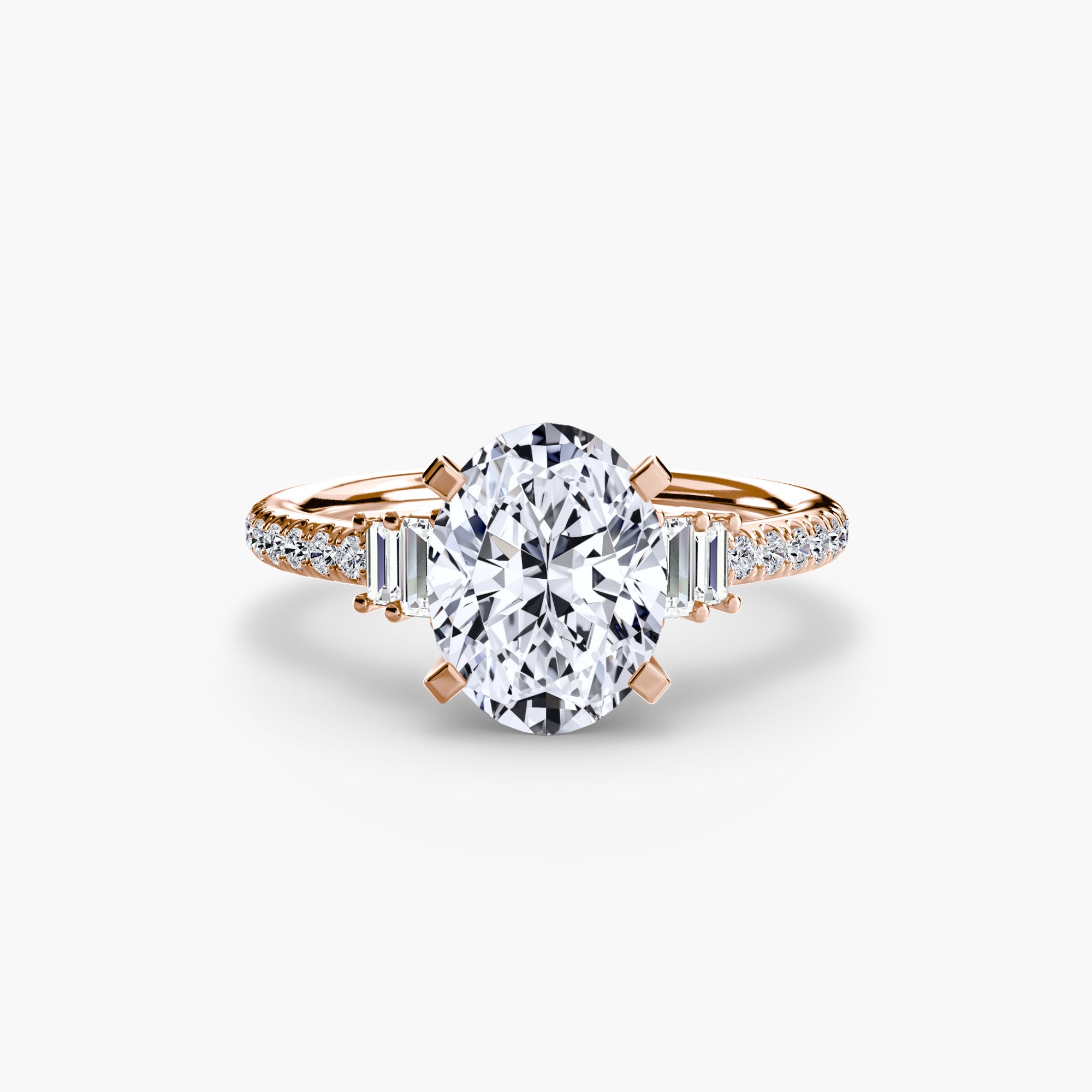 Solitaire with Pavé 4-setting-The Diamond Setter