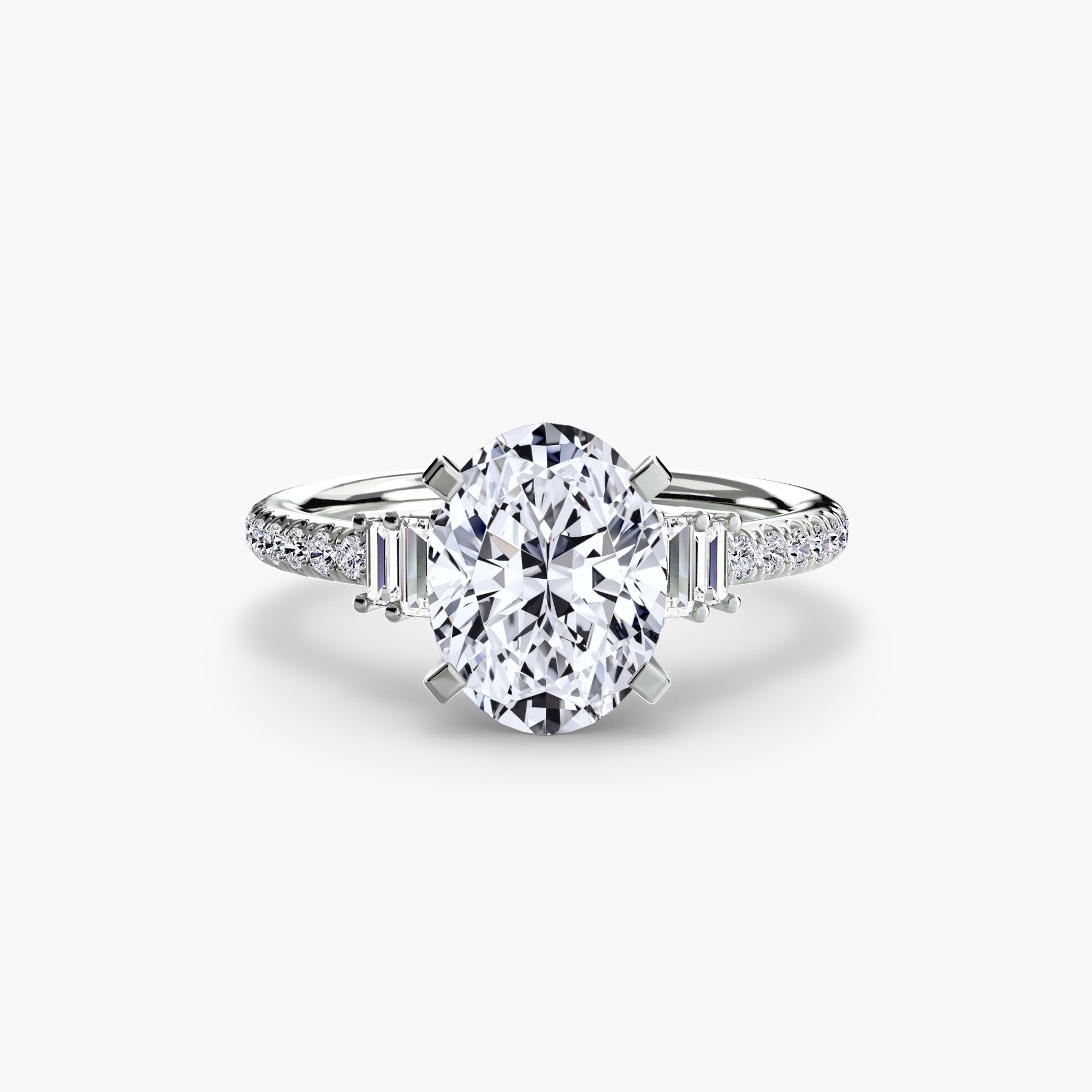 Solitaire with Pavé 4-setting-The Diamond Setter