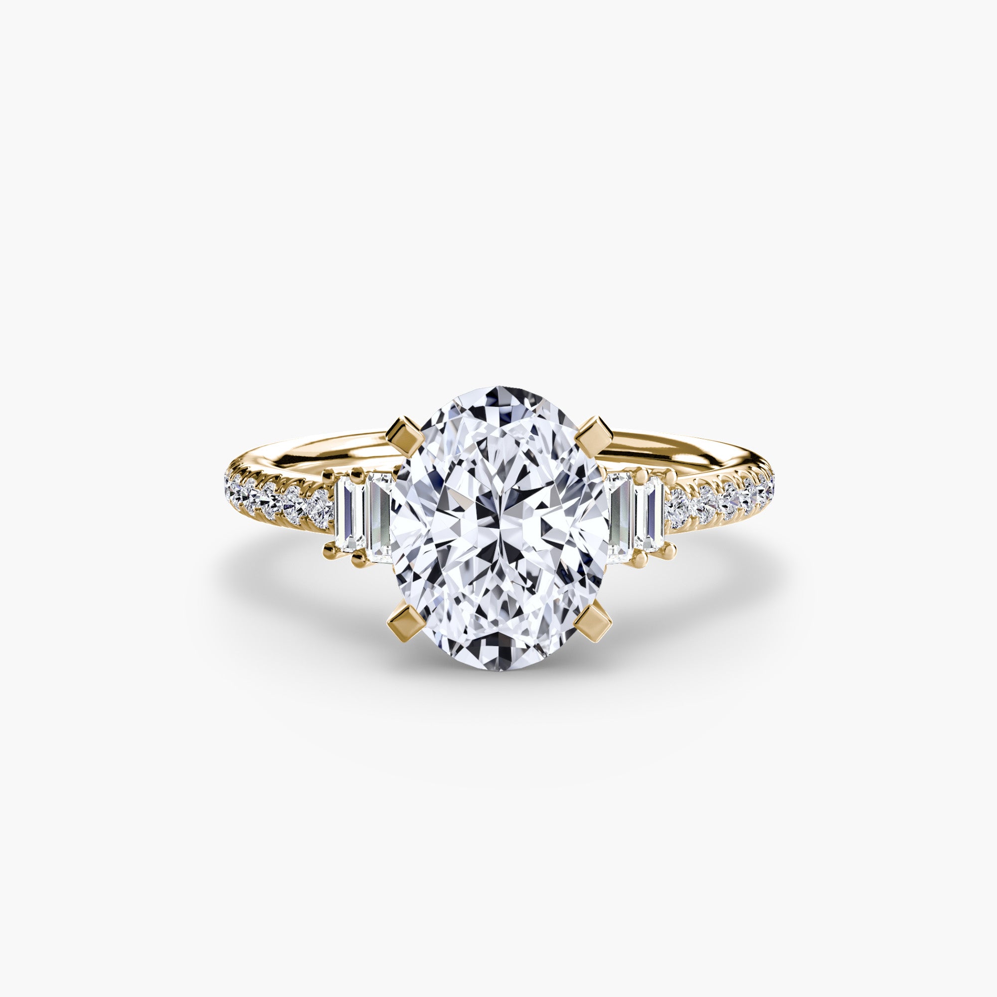 Solitaire with Pavé 4-setting-The Diamond Setter