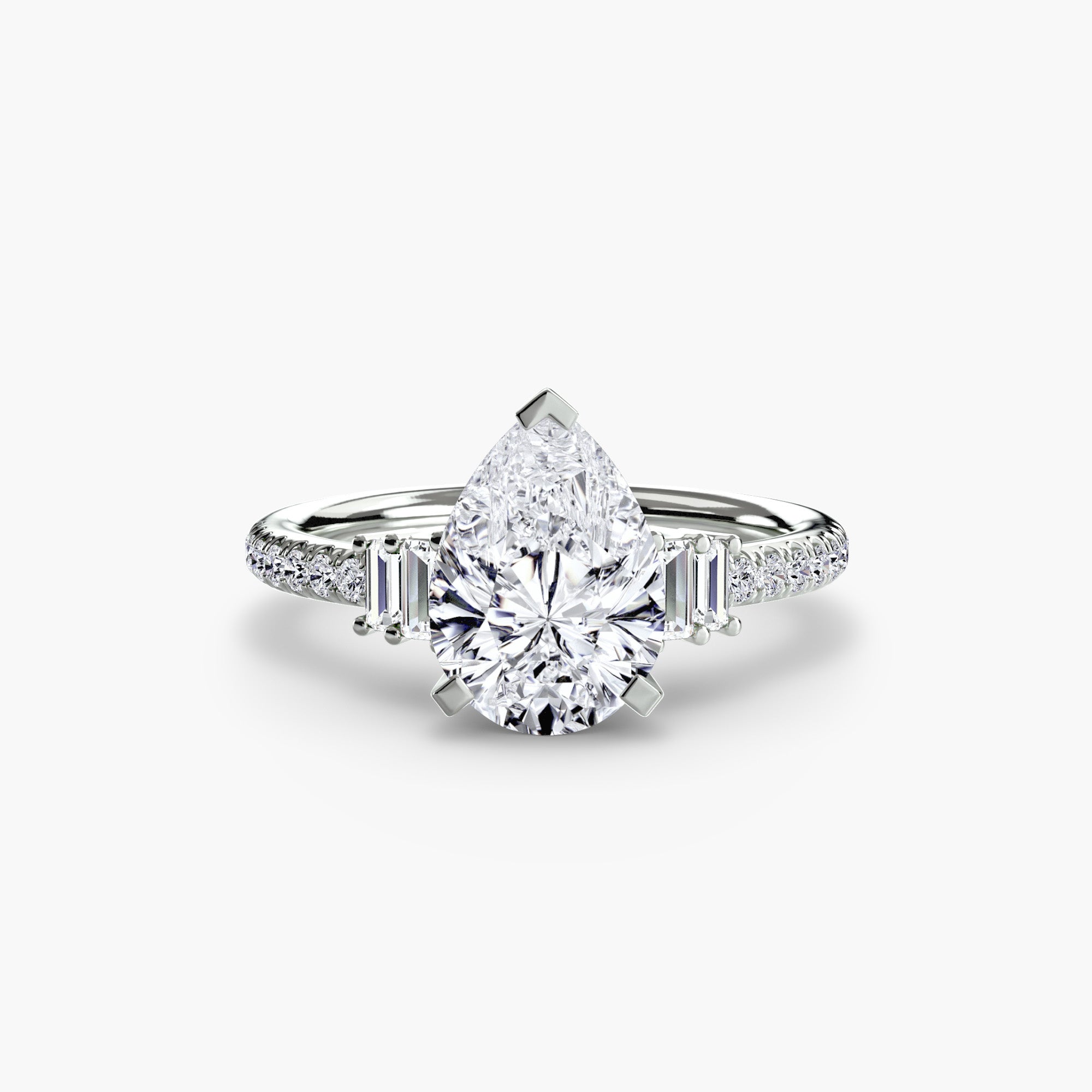 Solitaire with Pavé 4-setting-The Diamond Setter