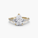 Solitaire with Pavé 4-setting-The Diamond Setter