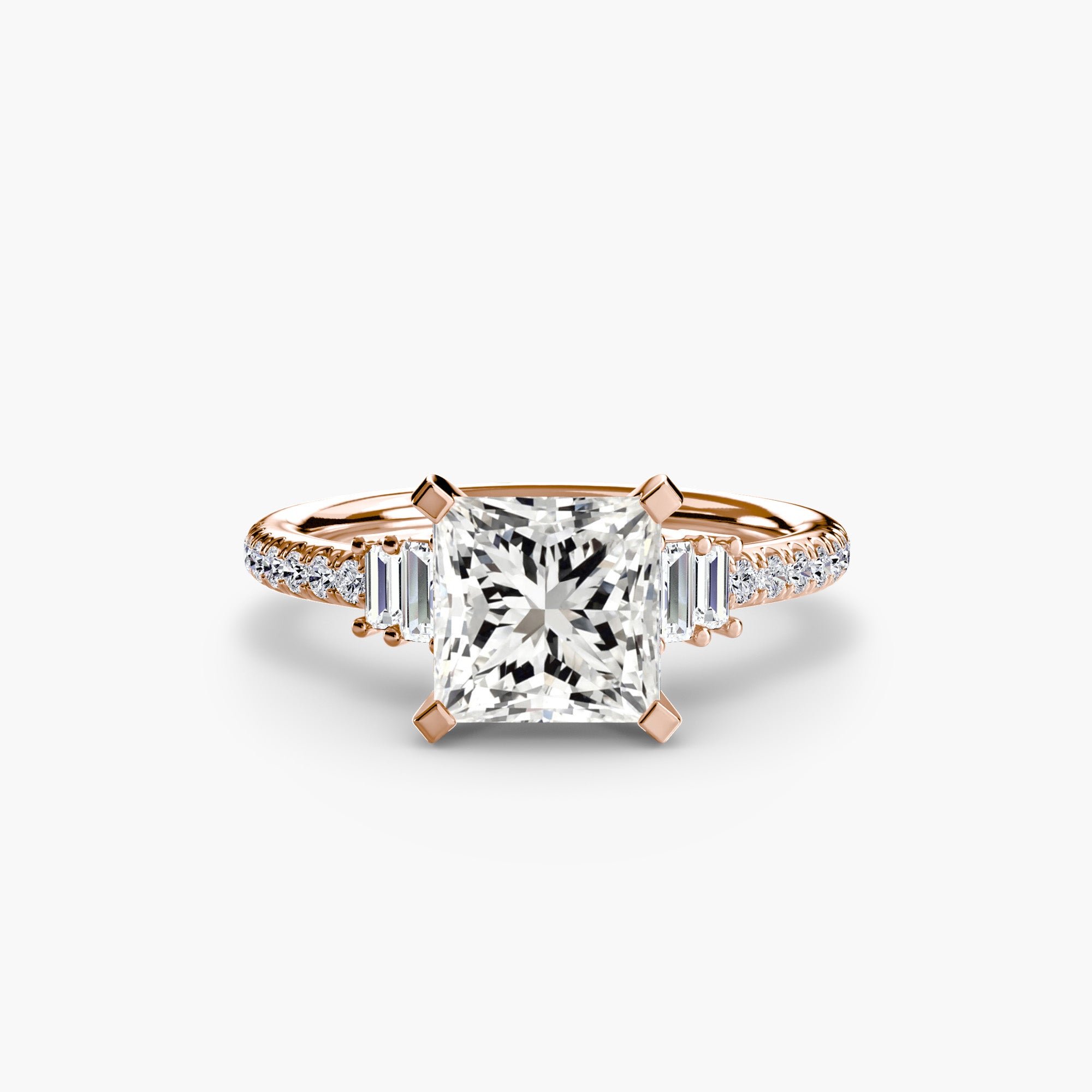 Solitaire with Pavé 4-setting-The Diamond Setter