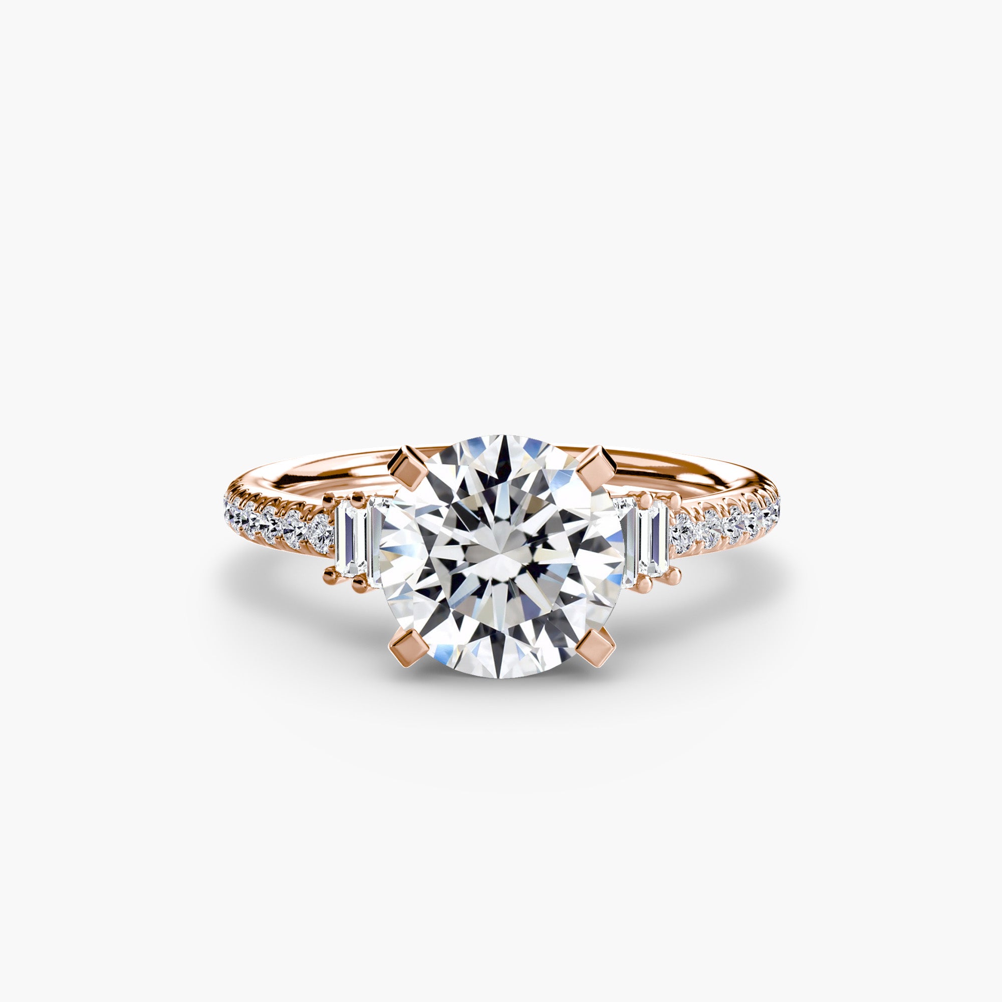 Solitaire with Pavé 4-setting-The Diamond Setter