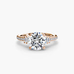 Solitaire with Pavé 4-setting-The Diamond Setter