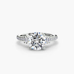 Solitaire with Pavé 4-setting-The Diamond Setter