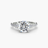 Solitaire with Pavé 4-setting-The Diamond Setter