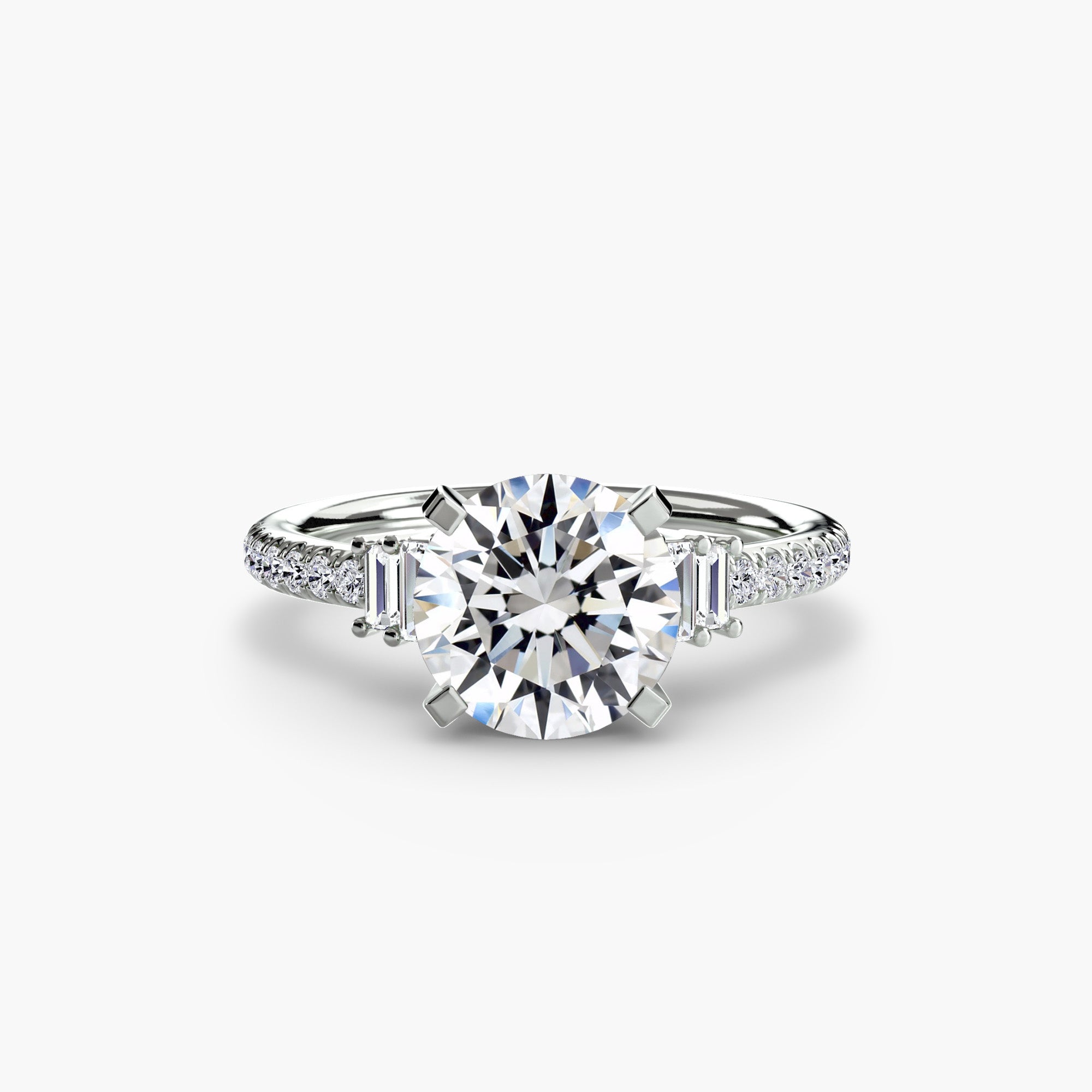 Solitaire with Pavé 4-setting-The Diamond Setter