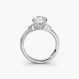 Solitaire with Pavé 4-setting-The Diamond Setter