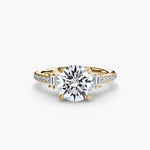 Solitaire with Pavé 4-setting-The Diamond Setter