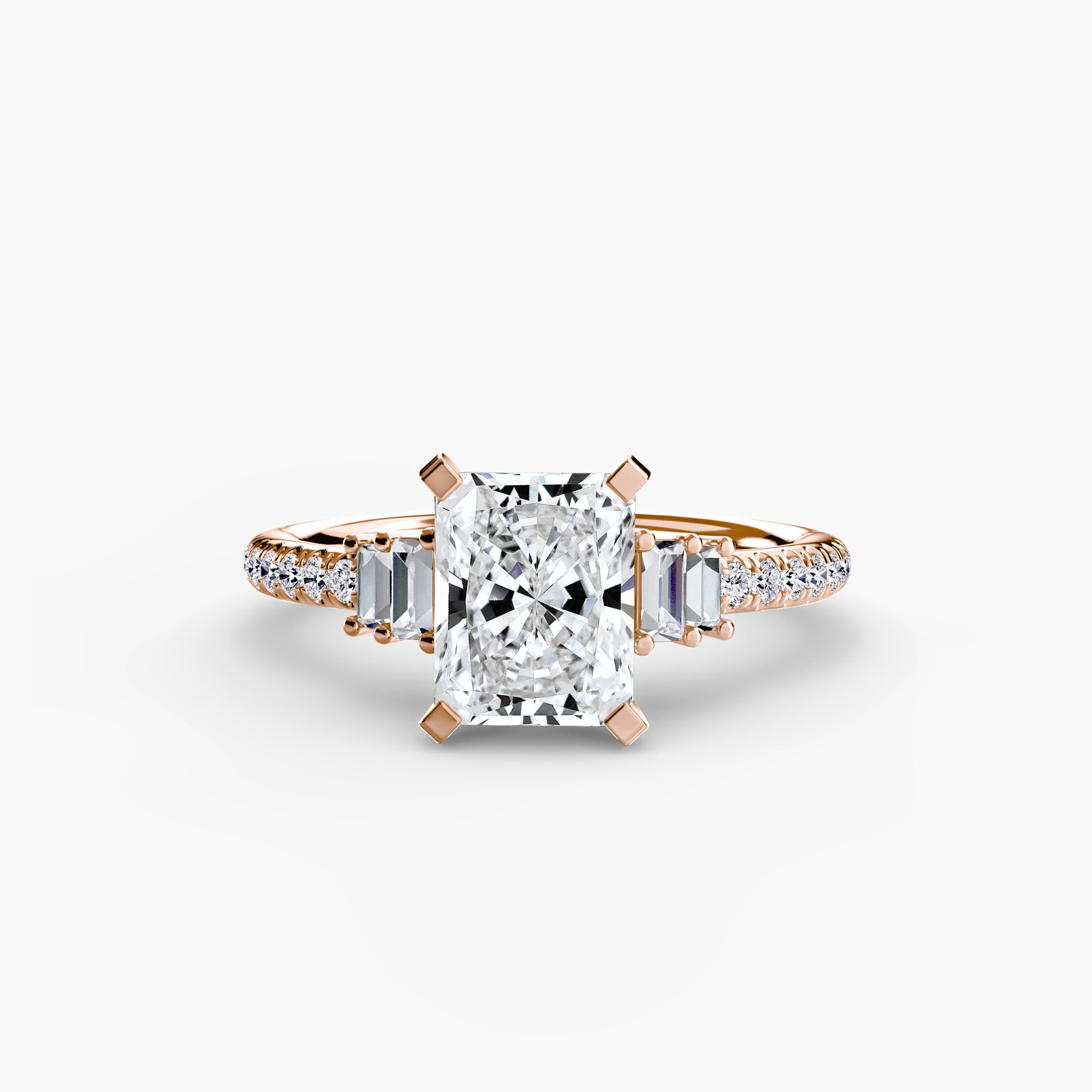 Solitaire with Pavé 4-setting-The Diamond Setter