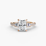 Solitaire with Pavé 4-setting-The Diamond Setter