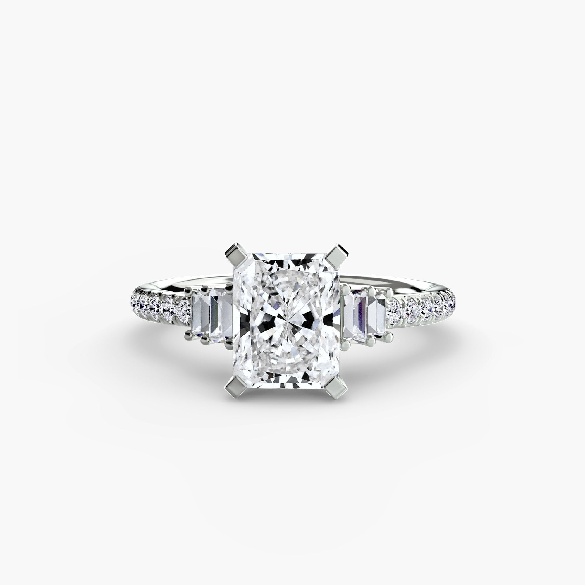 Solitaire with Pavé 4-setting-The Diamond Setter