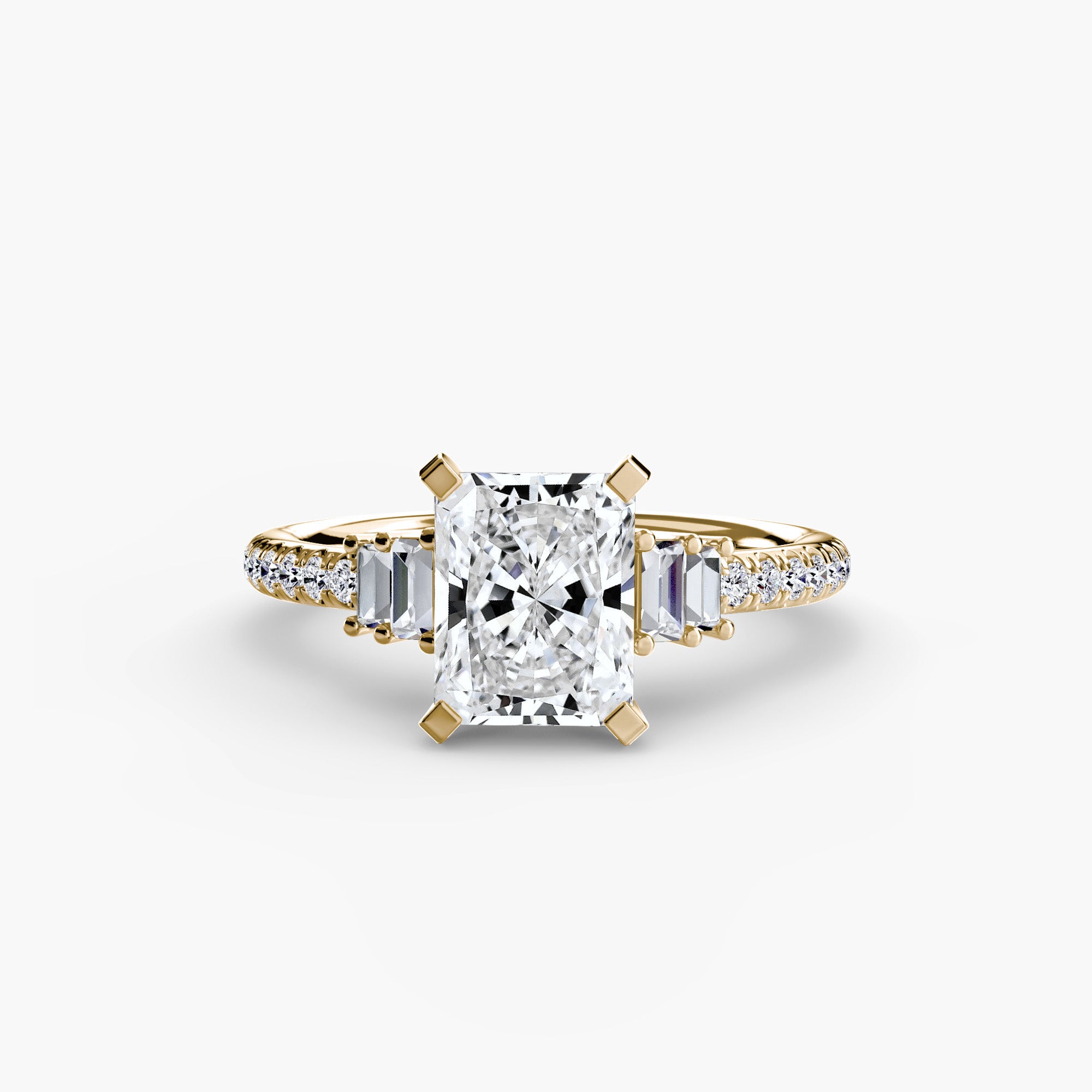 Solitaire with Pavé 4-setting-The Diamond Setter