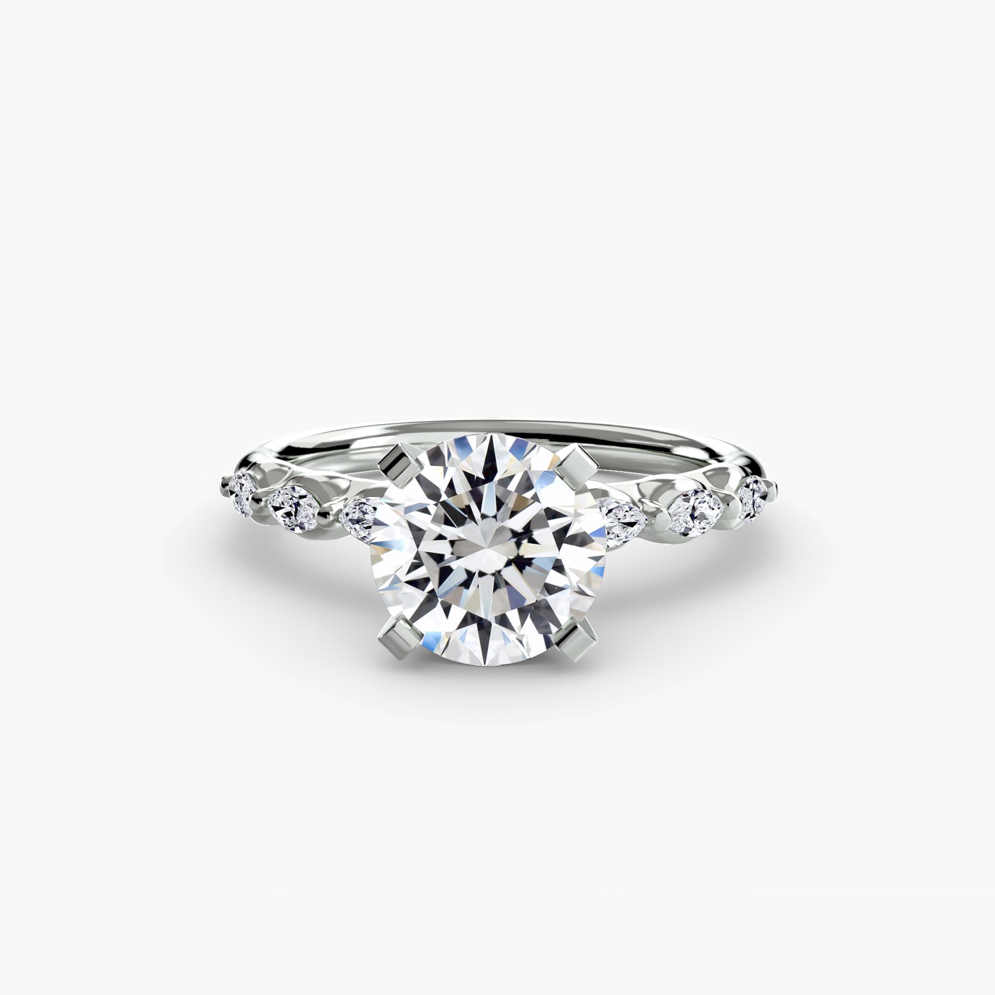 The Floral Accent Solitaire-setting-The Diamond Setter