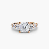 Five Stone Ring with Pavé Band-setting-The Diamond Setter