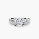 Five Stone Ring with Pavé Band-setting-The Diamond Setter