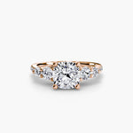 Five Stone Ring with Pavé Band-setting-The Diamond Setter