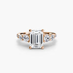 Five Stone Ring with Pavé Band-setting-The Diamond Setter