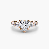 Five Stone Ring with Pavé Band-setting-The Diamond Setter
