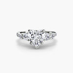 Five Stone Ring with Pavé Band-setting-The Diamond Setter