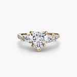 Five Stone Ring with Pavé Band-setting-The Diamond Setter