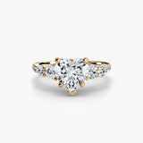 Five Stone Ring with Pavé Band-setting-The Diamond Setter
