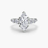 Five Stone Ring with Pavé Band-setting-The Diamond Setter