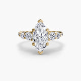 Five Stone Ring with Pavé Band-setting-The Diamond Setter