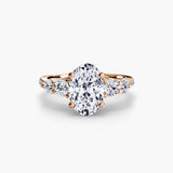 Five Stone Ring with Pavé Band-setting-The Diamond Setter