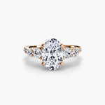 Five Stone Ring with Pavé Band-setting-The Diamond Setter