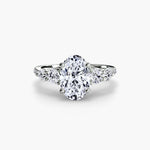Five Stone Ring with Pavé Band-setting-The Diamond Setter