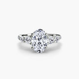 Five Stone Ring with Pavé Band-setting-The Diamond Setter