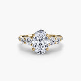 Five Stone Ring with Pavé Band-setting-The Diamond Setter