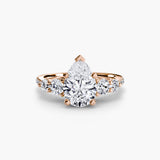 Five Stone Ring with Pavé Band-setting-The Diamond Setter