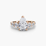 Five Stone Ring with Pavé Band-setting-The Diamond Setter
