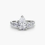 Five Stone Ring with Pavé Band-setting-The Diamond Setter