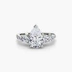 Five Stone Ring with Pavé Band-setting-The Diamond Setter