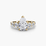 Five Stone Ring with Pavé Band-setting-The Diamond Setter