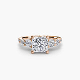 Five Stone Ring with Pavé Band-setting-The Diamond Setter