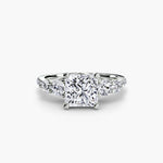 Five Stone Ring with Pavé Band-setting-The Diamond Setter