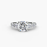 Five Stone Ring with Pavé Band-setting-The Diamond Setter