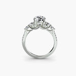 Five Stone Ring with Pavé Band-setting-The Diamond Setter