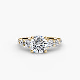 Five Stone Ring with Pavé Band-setting-The Diamond Setter