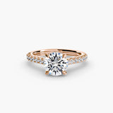 Solitaire with Pavé 5-setting-The Diamond Setter