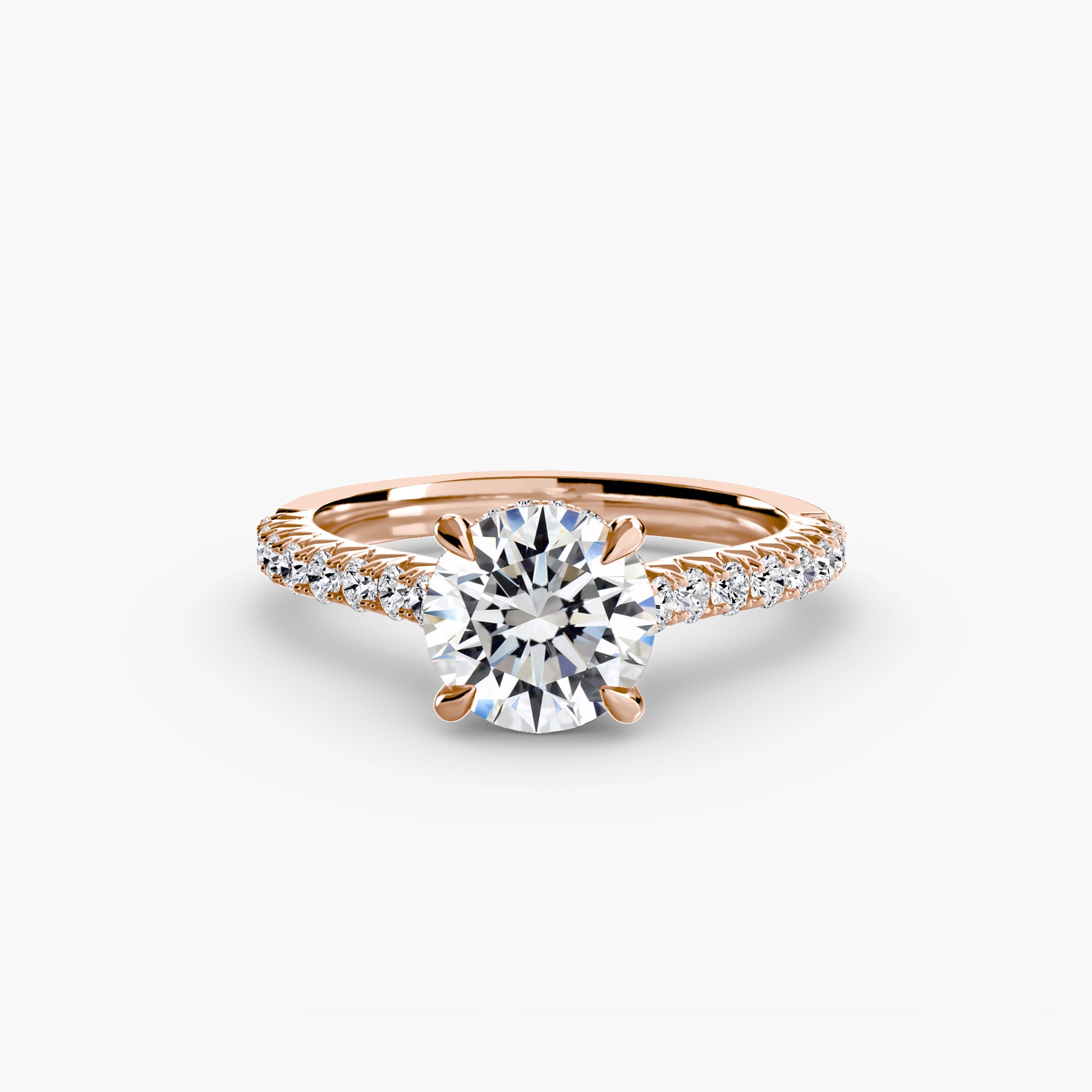 Solitaire with Pavé 5-setting-The Diamond Setter