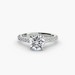 Solitaire with Pavé 5-setting-The Diamond Setter