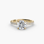 Solitaire with Pavé 5-setting-The Diamond Setter