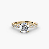 Solitaire with Pavé 5-setting-The Diamond Setter
